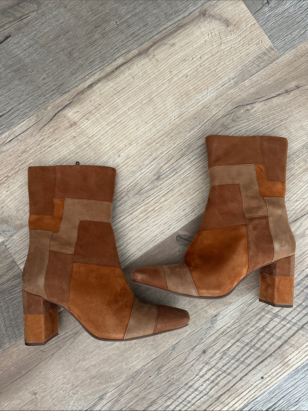 Seychelles Patchwork Leather Boots - Picture 3 of 11